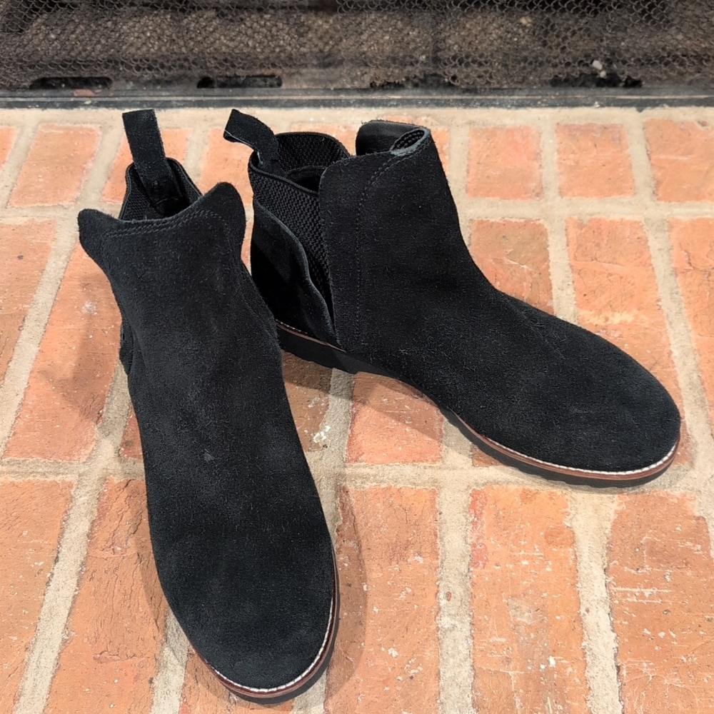 Blondo Women’s Black Waterproof Perla Ankle Boots Suede Leather Size 8